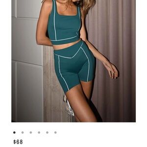 Yllw the Label - Teal Athletic Crop Top